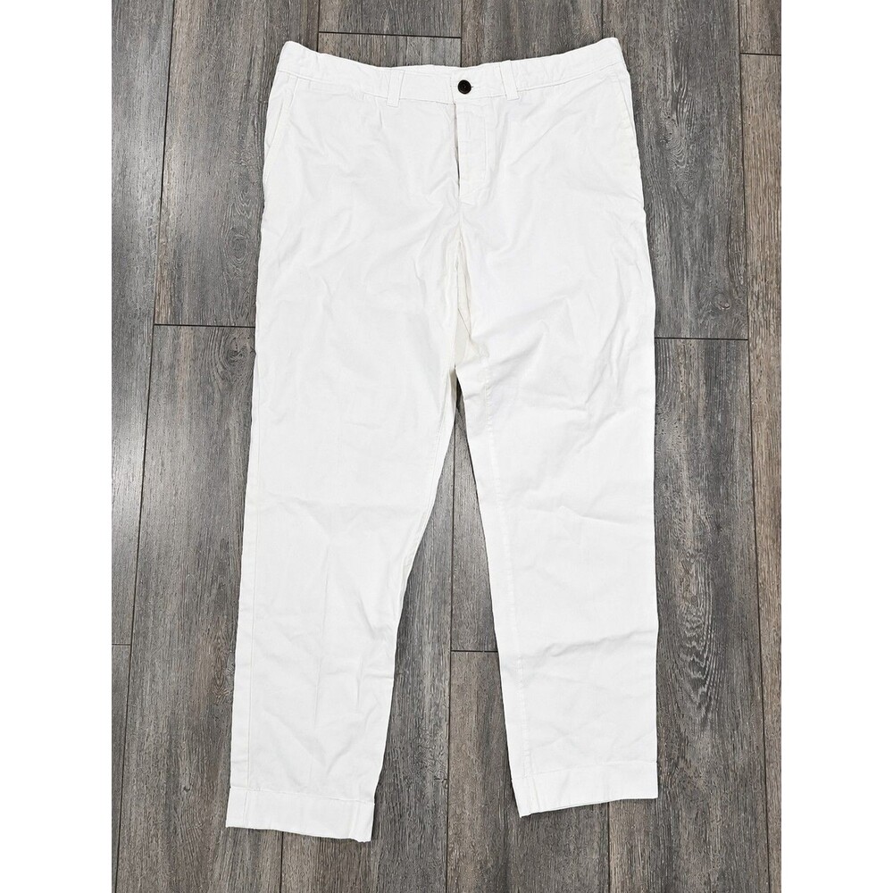 Jack Wills White Chino Pants Men's 35x30 Straight Casual Cotton Trousers